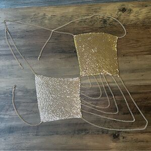 Gold Chainmail Halter Bralette